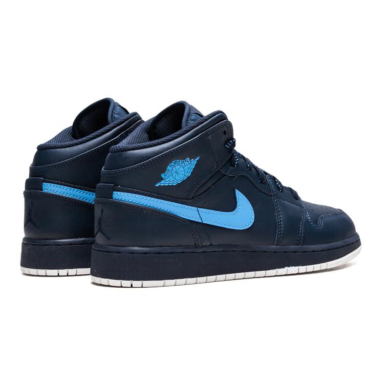New Jordan 1 Mid Obsidian University Blue GS 554725-415
