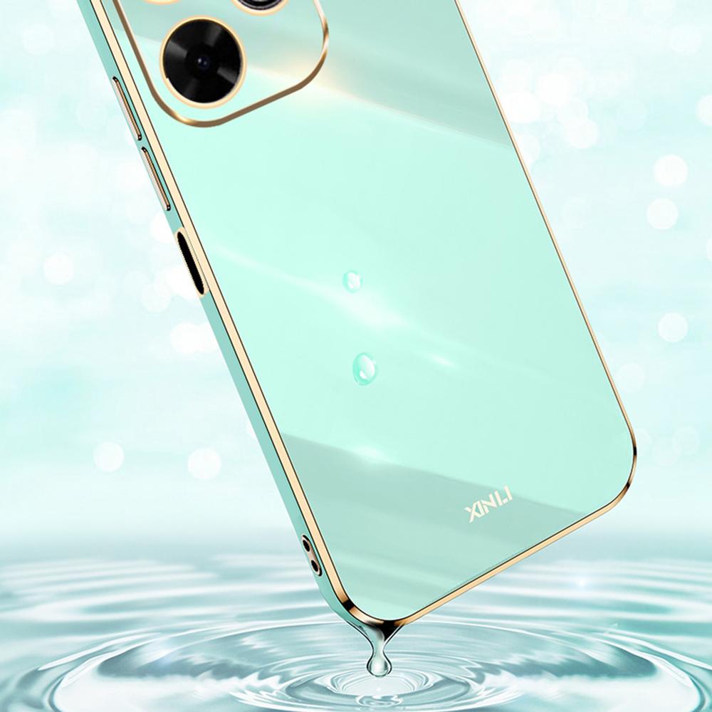 

XINLI For Xiaomi Redmi 13 5G/4G Case TPU Phone Cover with Electroplating Frame Pink