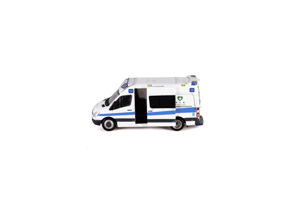 Tiny City Scale MC25 Sprinter Macau Ambulance Vehicle Diecast Model Car 1/76 Mercedes-Benz