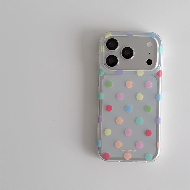 Ins Advanced Colorful Polka Dots Phone Case For iPhone 17 Air 16 Pro Max 15 14 Plus 13 12 11 Pro Shockproof Silicone Back Cover