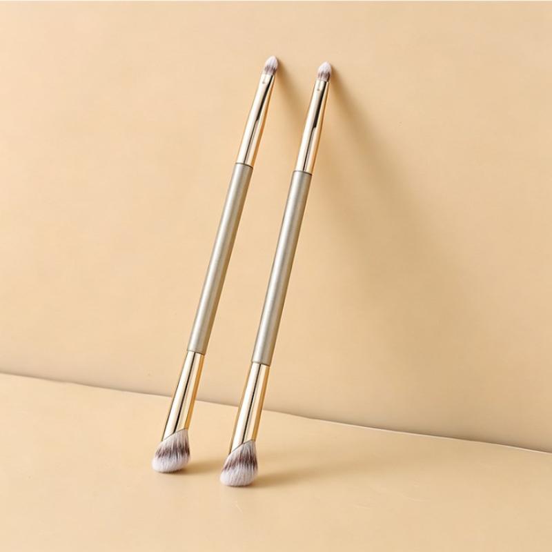 Pincel de Contorno de Doble Punta - Pincel de Maquillaje Suave Para Sombra de Ojos, Contorno de Nariz, Esculpir el Rostro, Adecuado Para Principiantes