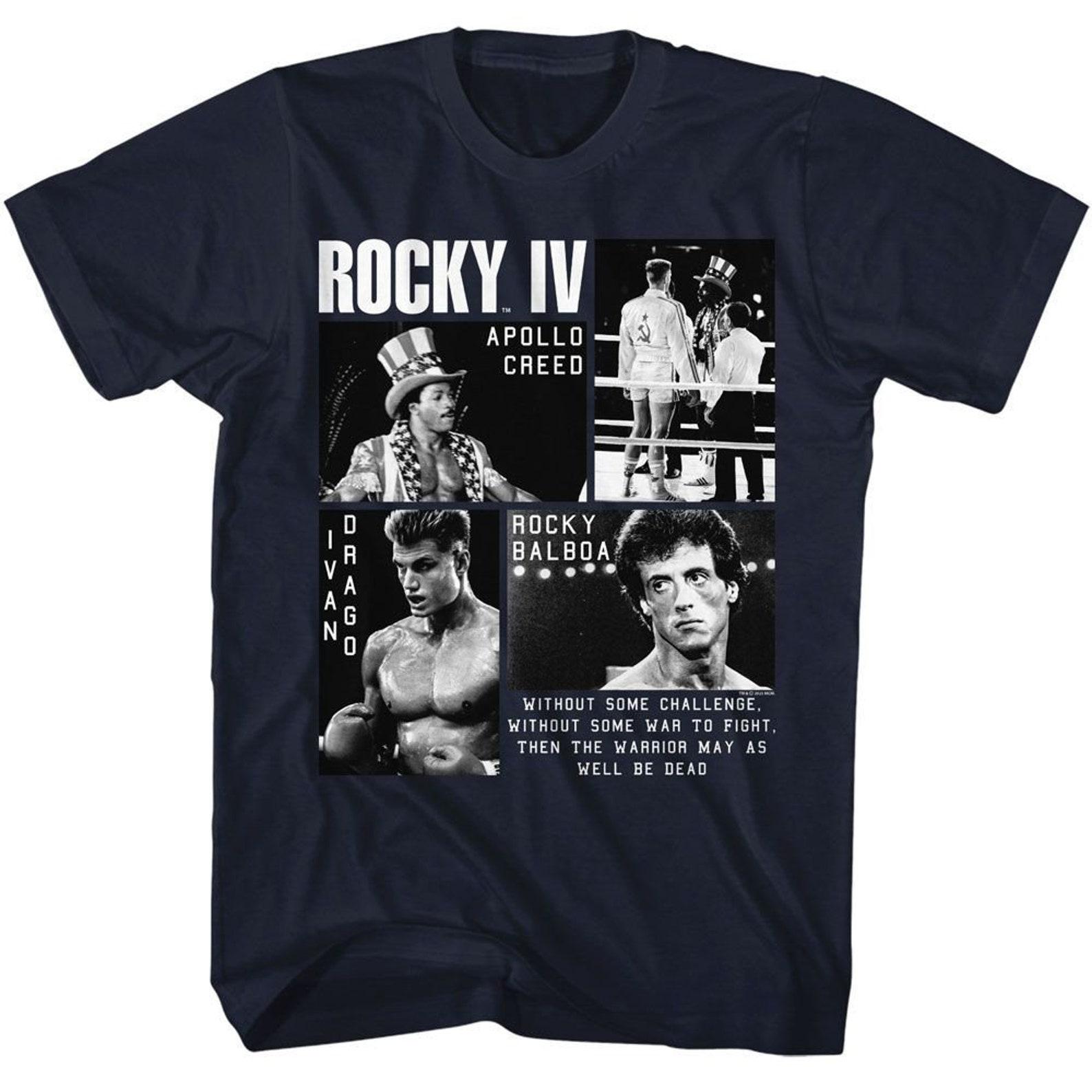 Rocky IV Photos Navy Adult T-Shirt M