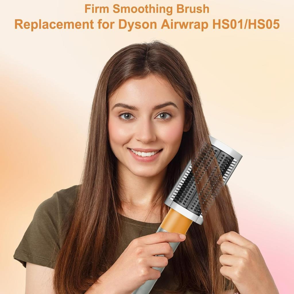 Firm Smoothing Brush for Dyson Airwrap, Hair Stying Drying Comb for Frizee-Prone Hair to Smoothing and Straight