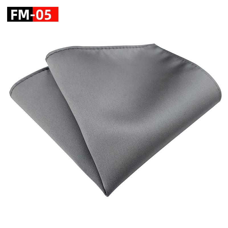 Elegant Plain Polyester Pocket Square for Men - Satin Finish Handkerchief