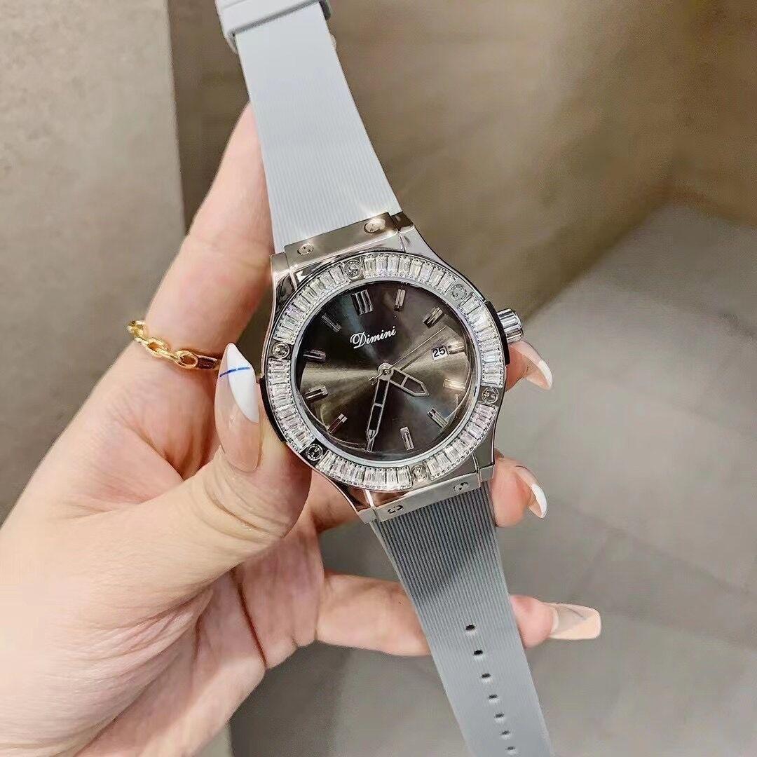 Watch Lady Domineering Personality Silicone Strap Sports Timing Running Seconds Large Dial Women S Watch Diamond Waterproof