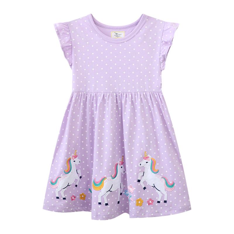 Embroidered European & American Girls Spring/Summer Dresses 4T