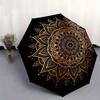 1pc Golden Mandala Pattern Umbrella with Plastic Handle,Suitable for All Seasons Home Travel Outdoor UmbrellaM1327