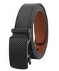 [Lunenon Soleil] Men's Leather Belt, Automatic Buckle, BusinessCasual, Alloy Buckle, Cowhide, 120cm, BlackBrown (Brown, 115cm)