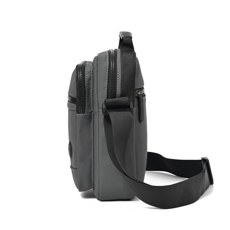 Męska Torba na Ramię Oxford Lekka Jednolity Kolor Dojazdowa Torba na Ramię Podróż Służbowa Wielowarstwowa Torba Crossbody