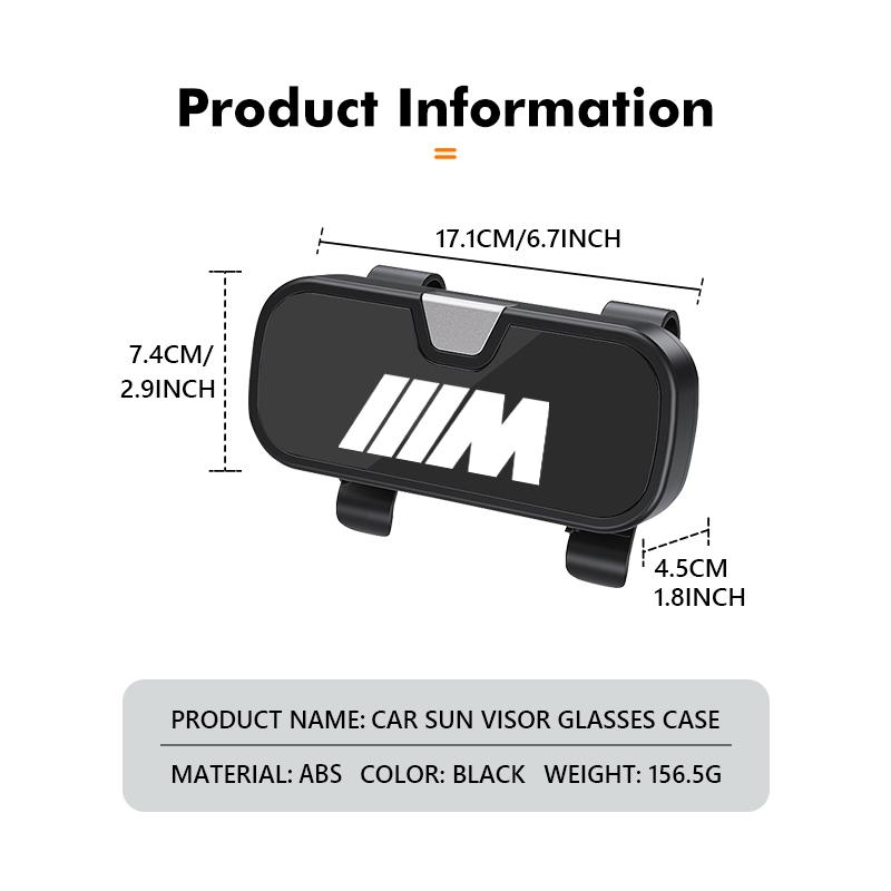 Car Sun Visor Sunglasses Holder Case Anti-Scratch Protective Box For BMW M F10 F20 F30 F40 F15 F25 F26 F31 F49 E62 E83 E84 QV5