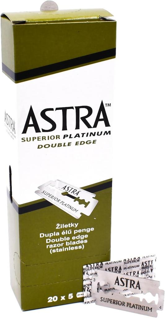 Astra Superior Platinum Double Edge Razor Blades Pack of 100 Blades -