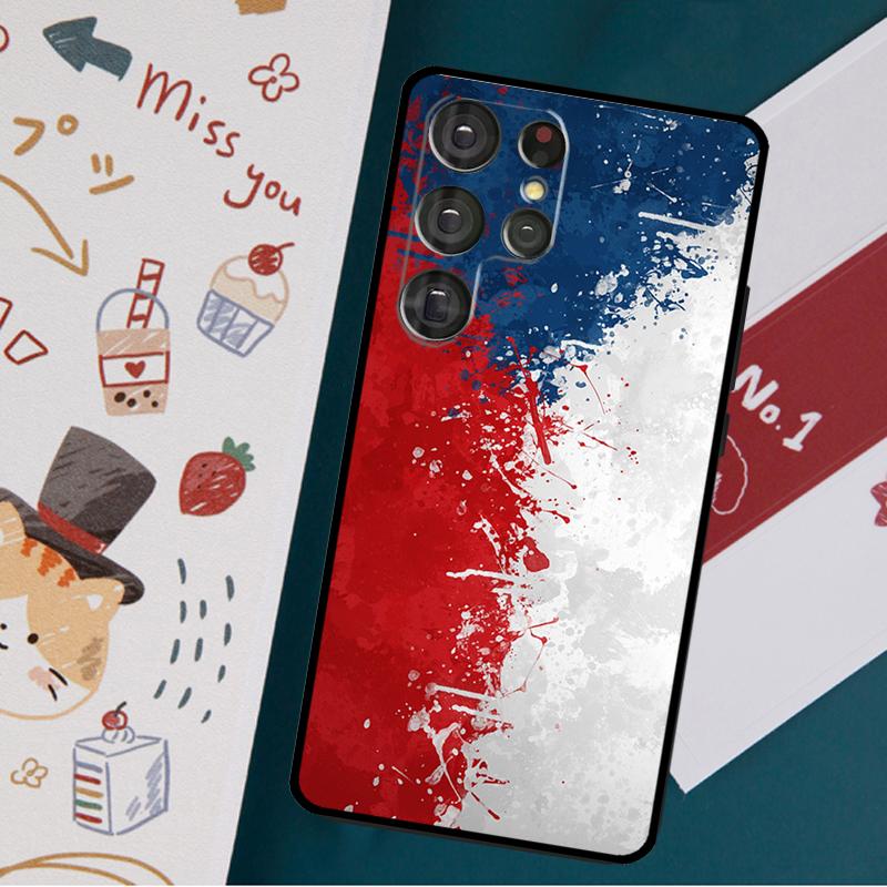 

Чехол для телефона с флагом Чешской Республики для Samsung Galaxy S23 S21 S22 Ultra S8 S9 S10 Note 10 Plus S20 FE Cover Funda Galaxy S23 Plus