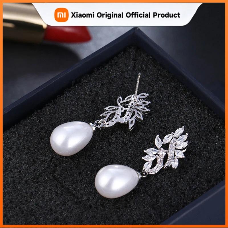 Xiaomi Huitan Elegant Imitation Pearl Drop Earrings for Women Aesthetic Fancy Wedding Bridal Jewelry Modern Accessories for Engagement