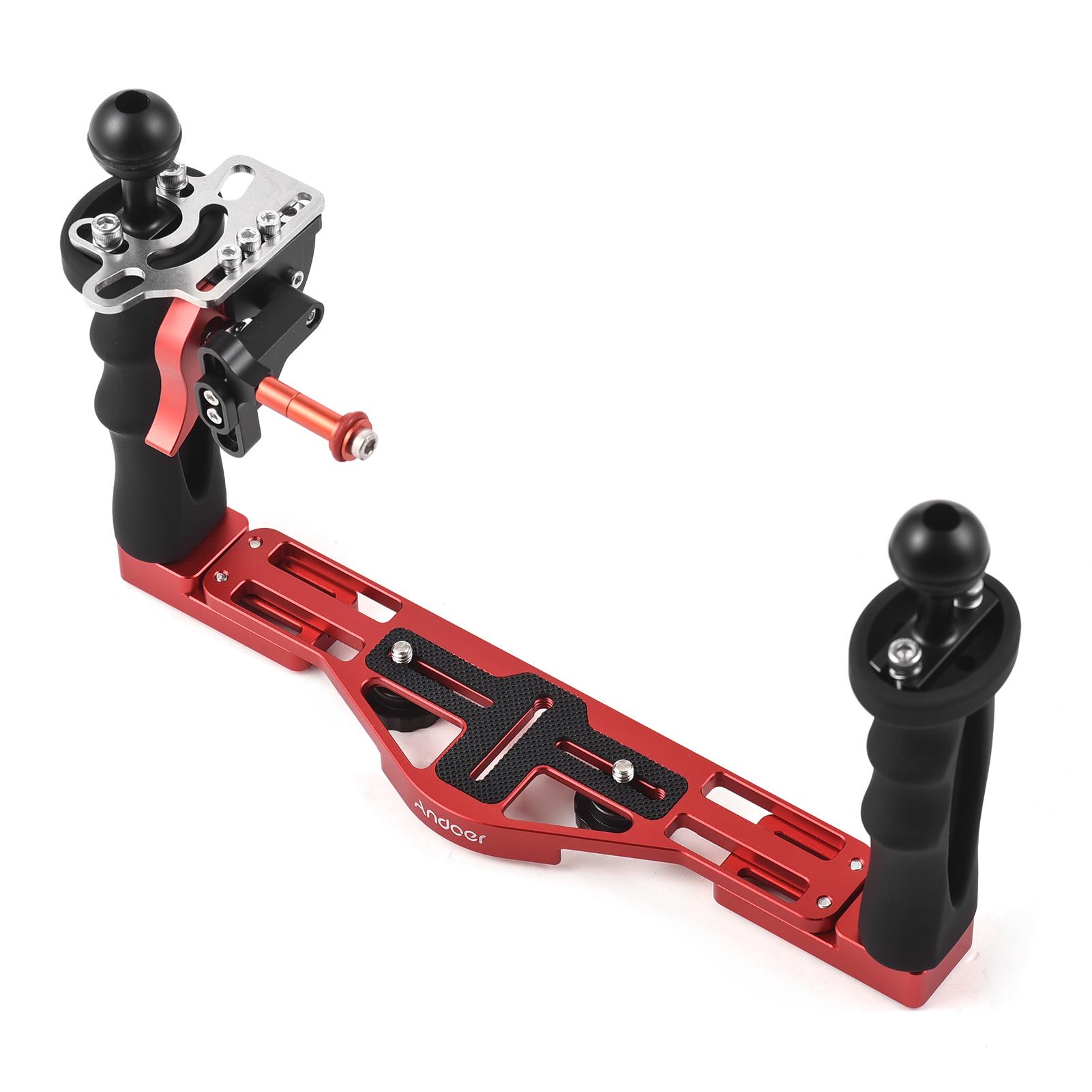 Dual Handle Camera Diving , Aluminum Alloy Underwater Tray Stabilizer with Extendable Dual Hd, for Camera