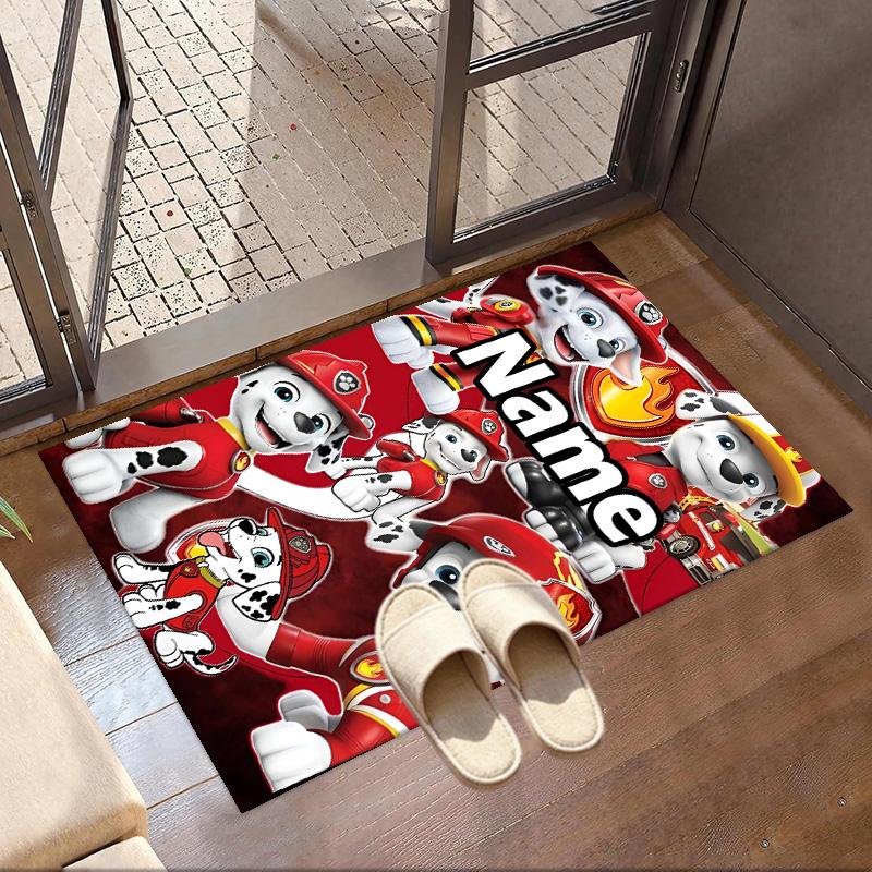 Custom Name Personalized PAW Patrol Print Carpet, Versatile Home Decor Rug, for Playroom, Apartment, Balcony, Entryway, Hallway Gift