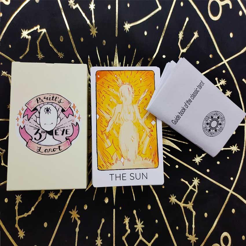 

12X7 см Britts Третий глаз колода карт Таро игра вечеринка настольная игра с бумажным путеводителем