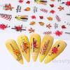 Nail Art Stickers Autumn Maple Leaf Sunflower Flower Elk Adhesive Nail Stickers