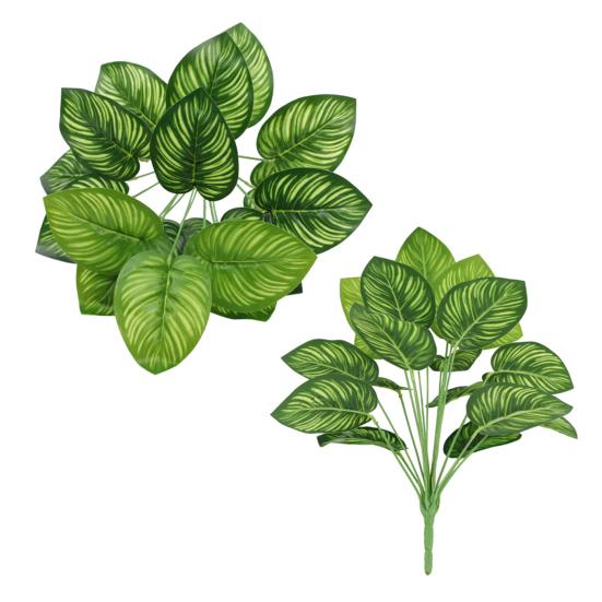 Artificial Green Plants 18 Fork UV Resistant Realistic Fake Monstera Greenery Wedding Party Indoor Outdoor Garden Faux Plants Decoration