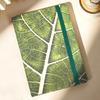 Soft Cover A5 Leaf Vein Notebook Elastic Band Pocket Diary Cloth Notebook  Business Use