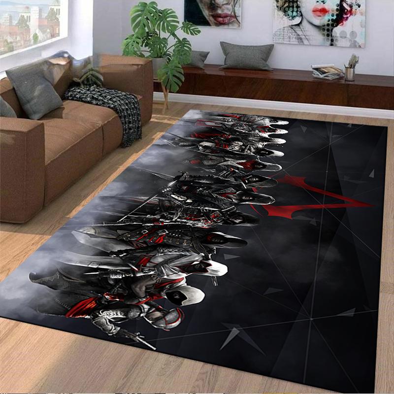 Assassin's Creed Themed Rug with Stylish Characters Suitable for Use As an Anti-slip Game Mat for Living Room and Bedroom Sofas