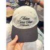 Letter embroidery color matching baseball cap for women, small face, simple, light and breathable sunshade cap for men