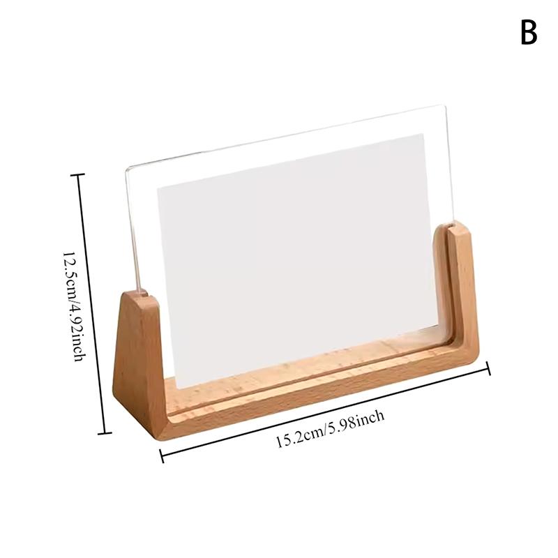 6 Inch Picture Frame Wooden Kpop Idol Po Display Wedding Party Picture Holder Desktop Office Po Decor Card Holder