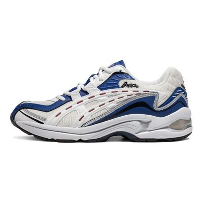 Gel-Preleus Stoff Synthetikleder Mesh Retro Sport Low-Top Lifestyle Schuhe Unisex Sneaker Weiß Blau 1201A838-101