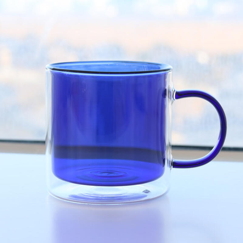 Pastel Double Glass Mug 350ml 1pc (color selection)