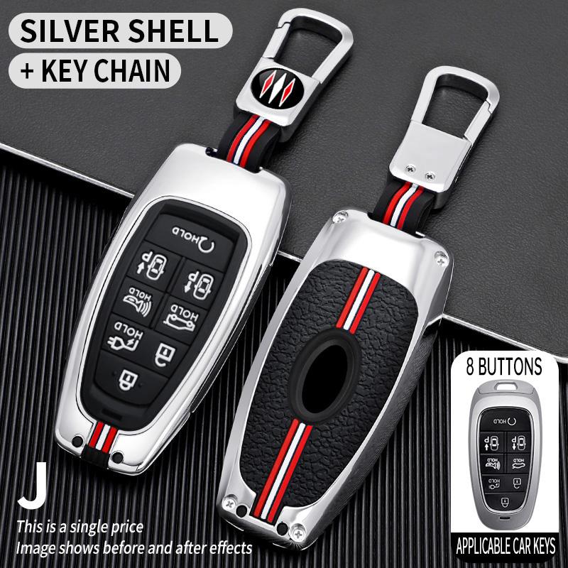 Car Key Case Cover Shell Fob Holder for Hyundai Santa Fe Tucson 2025 NEXO NX4 Atos Prime Solaris 2025 Styling Accessories