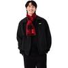 Li Ning Plain Text Label Zipper Collar Loose Cotton Jacket Men Jackets Black AJMT005-2
