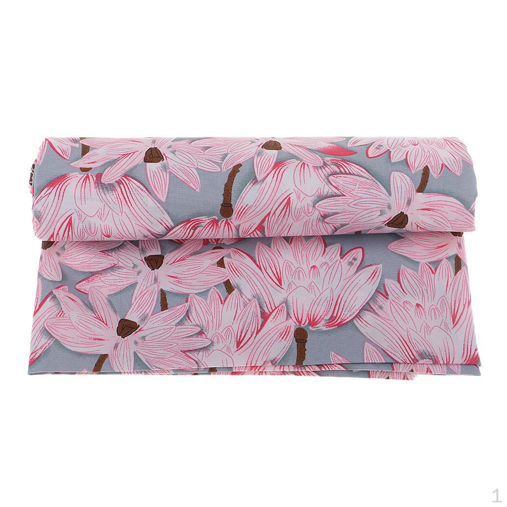 Очень Широкая Ткань Китайский Лотос Шитье Японский Стиль Blue Lotus 1 Meter