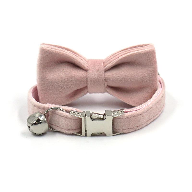 

Cat Dog Collars Decorate Bow Around Neck Solid Color Puppy Chihuahua Collars Adjustable Safety Buckle Bow Tie Pets Accessories S