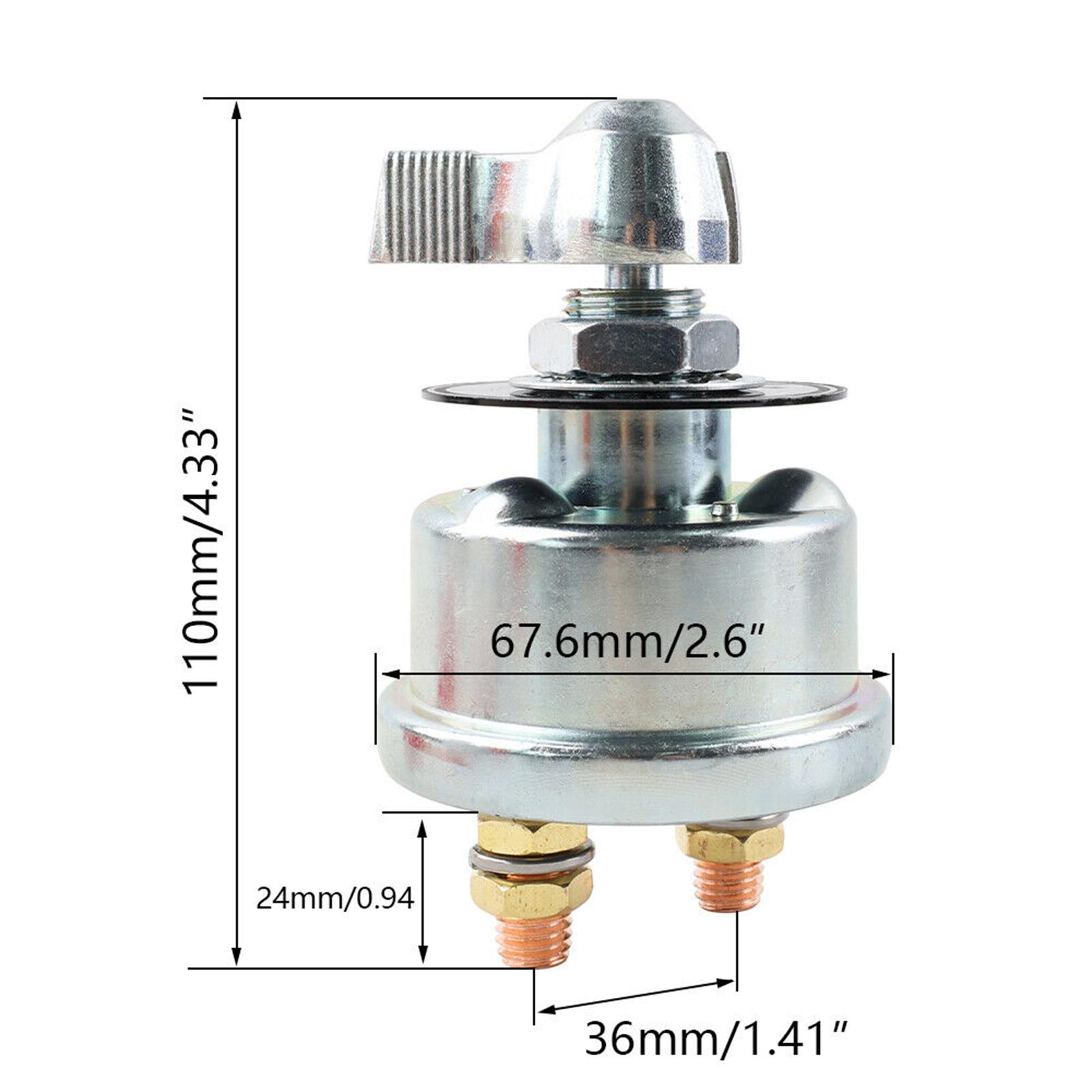 

200A 12V 24V Master Battery Disconnect Switch Battery Power Cut Off Switch for Car Vehicle Truck Boat (Aluminium