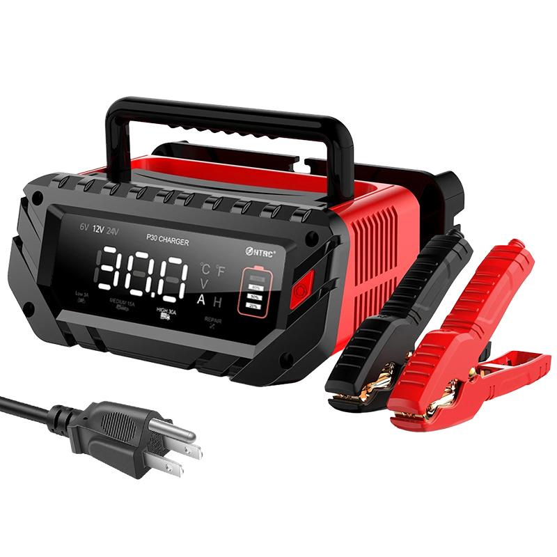 

12 В/30 А 24 В/16 А интеллектуальное автомобильное зарядное устройство 6 В/10 А для ремонта аккумулятора мотоцикла, свинцово-кислотные AGM гелевые литиевые LiFePo4 аккумуляторы