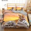 3D Printed Bedclothes Tiger Duvet Cover Set Single Twin Double Queen Size Bedding Set Comforter Cover Set Animal Bedding Set