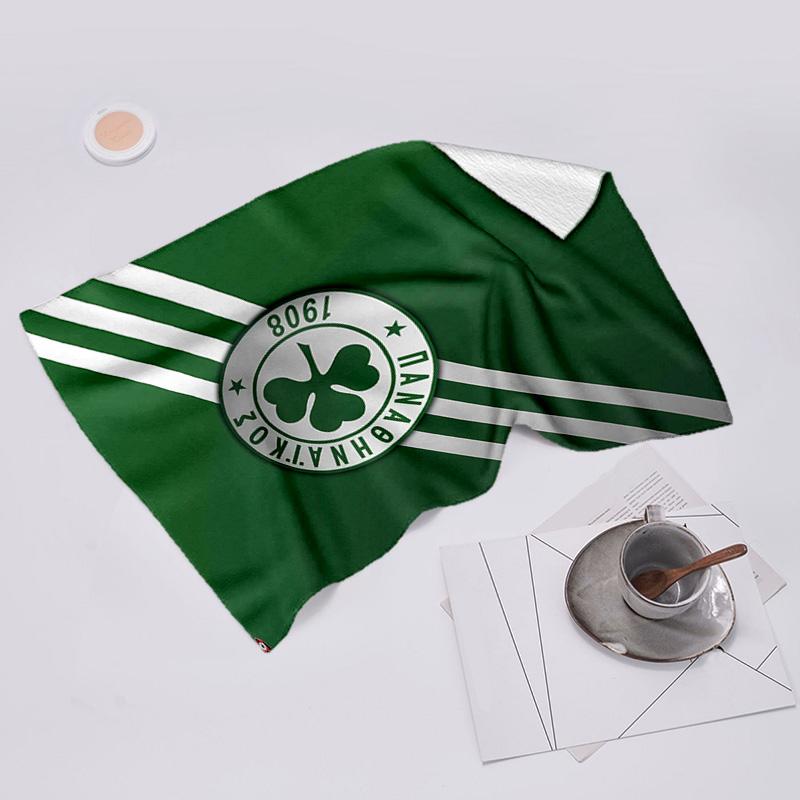 proof beach towel with Panathinaikos FC pattern - soft,absorbent,quick-drying,machine washable - perfect for swimming,camping,bathing
