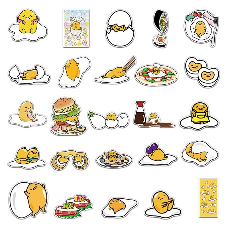 50Pcs/Set Cartoon Anime Gudetama Graffiti Stickers Waterproof Phone Toy Sticker