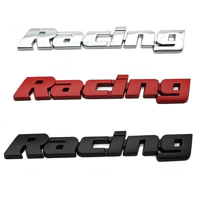 1pc Metal Car Body Trunk Emblem Sticker Styling for RACING Mustang Taurus Explorer Fiesta Focus Mondeo F150 Kuga Raptor