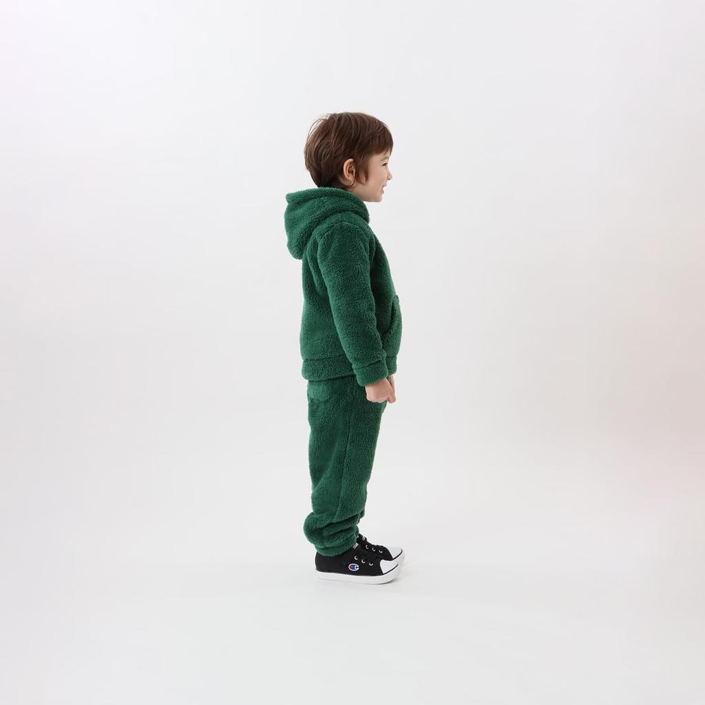 Champion Long Sleeve Script Logo Zip Hooded Kids' Jacket, Basic, CK-Y601-570-120