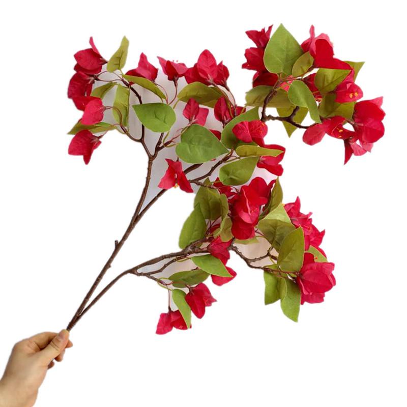 Artificial Bougainvillea Flower Tree Branch Faux Silk Flower for Wedding Party Home Floral Arrangement