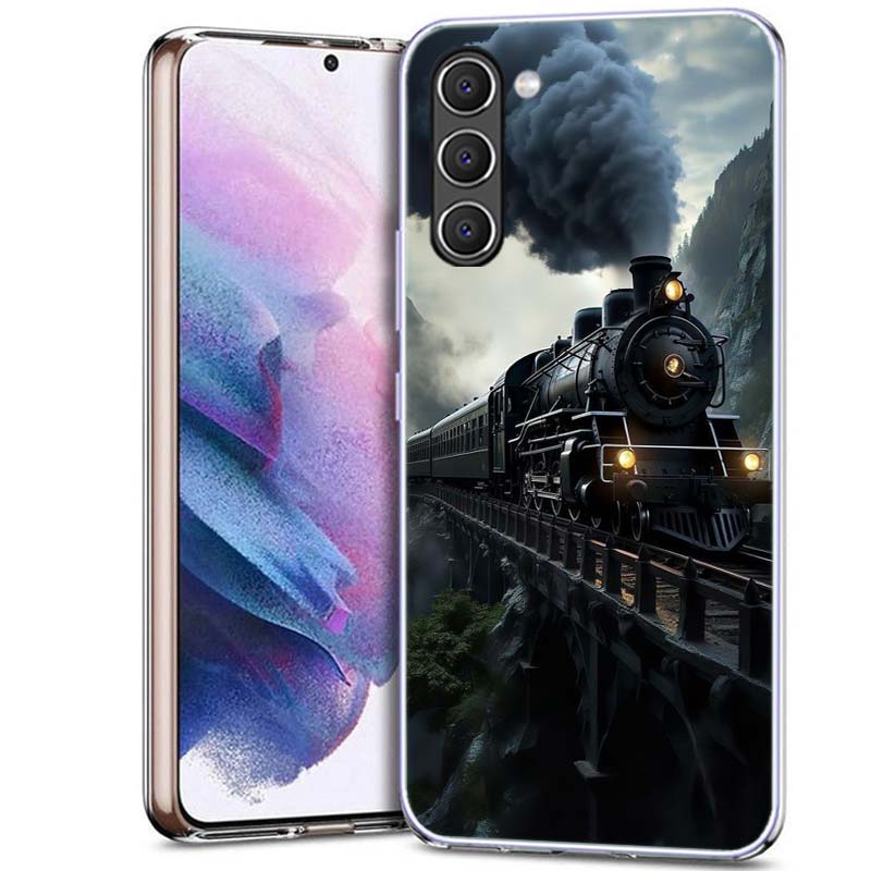 Steam Train Phone Case for Samsung A16 A26 A36 A56 A17 A37 A57 A07 A06 A02S A12 A22 A32 A52S A72 Galaxy A70 A50S A71 A51 A31 A30