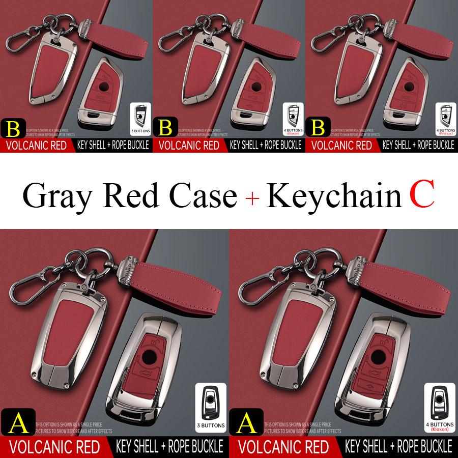 Zinc Alloy + PU Leather Car Key Case Cover for Holder for BMW F20 F30 G20 F31 F34 F10 G30 F11 X3 F25 X4 I3 M3 M4 1 3 5 Series