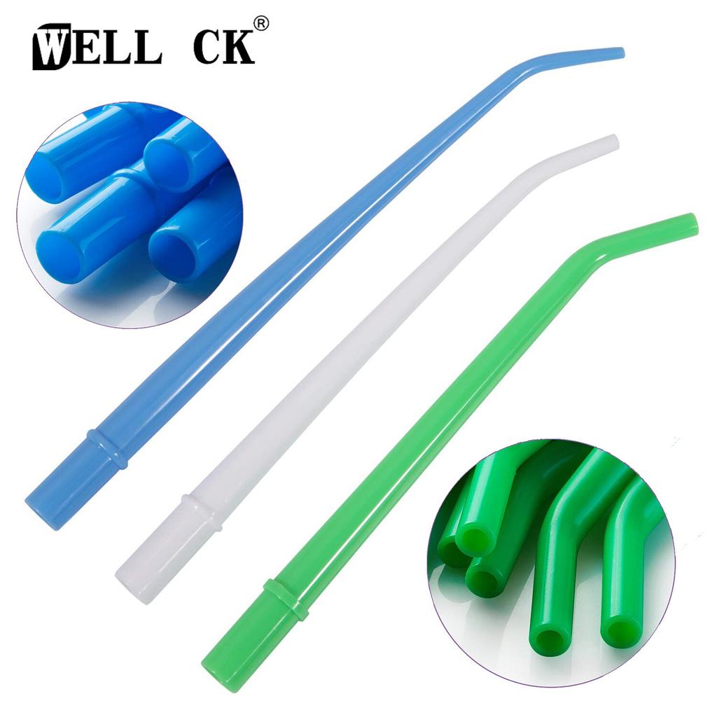 25pcs/Bag Dental Elbow Ejector Dentistry Suction Tube 1/4" 1/8'' 1/16'' Aspirator