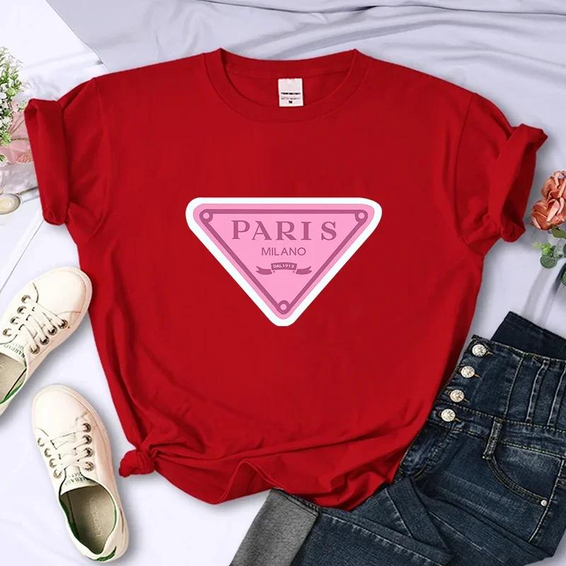 Unisex Luxury Brand Paris For Women's High-Quality Summer Printing T-shirt Casual Oversized Y2k Personality Sleeve O-neck