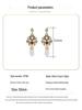Retro Magnolia Fairy Earrings: Enamel Cloisonné & White Jade Cheongsam Style