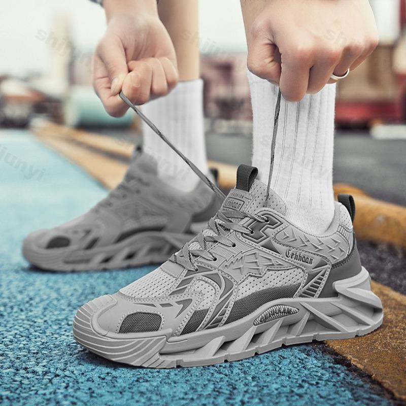 Fashion Men's Breathable Mesh Sports Shoes 2025 Autumn New Thick Bottom Casual Sports Shoes  Comfortable Non Slip Outdoor Running Shoes