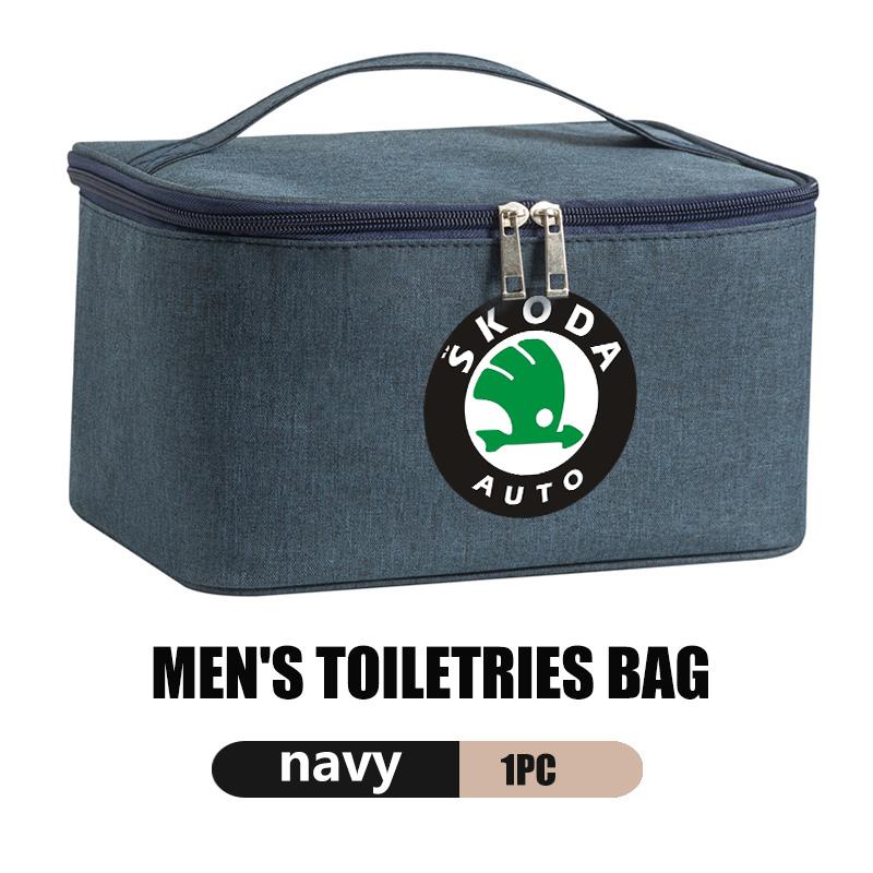 AAABT1 Auto Kulturtasche Wasserdichte Reise Wasch Aufbewahrungstasche Kosmetik Beutel Für Skoda Kamiq Karoq Octavia 2 3 Rapid Scala Kami Fabia VII