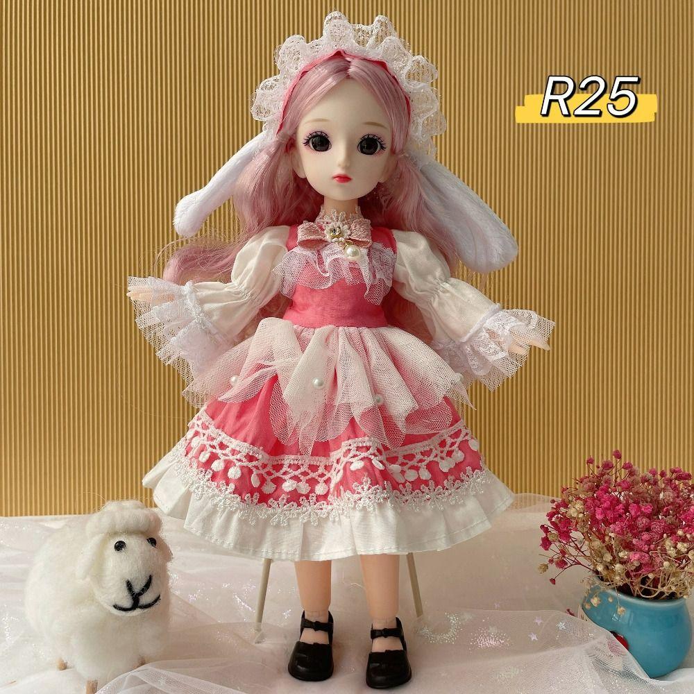 1 Set Attractive Eyes 30cm Bjd Doll with Clothes Princess Makeup Ball Joint Doll  Toddler