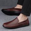Frühling Herbst Herren Casual Slipper Herren Slipper Schuhe Rindsleder Mocasines Hombre Schwarz Slip-On Italienische Herrenschuhe Flach Fahren