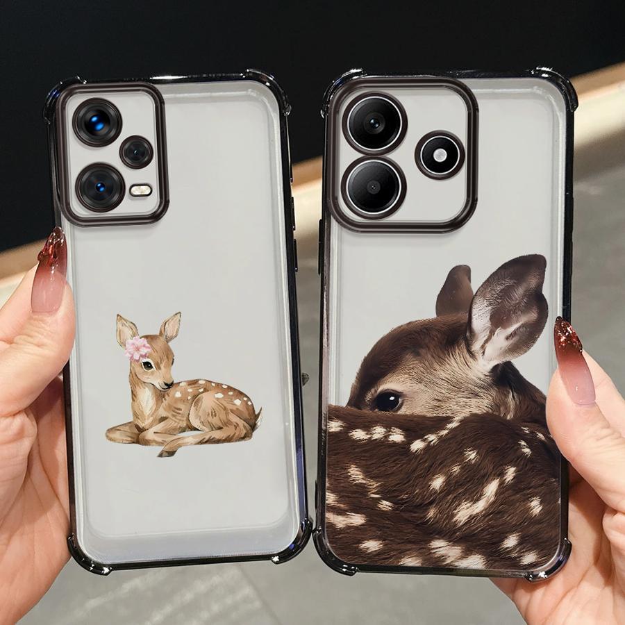 Case for Redmi Note 14 Pro Plus 11s 13C 11 9 Pro Note 13 10 Lite 12 K80 A3 A5 Phone Cover Vintage Brown Deer Design